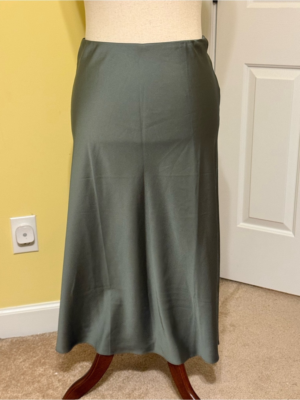 J. Crew Gray Satin Maxi Skirt